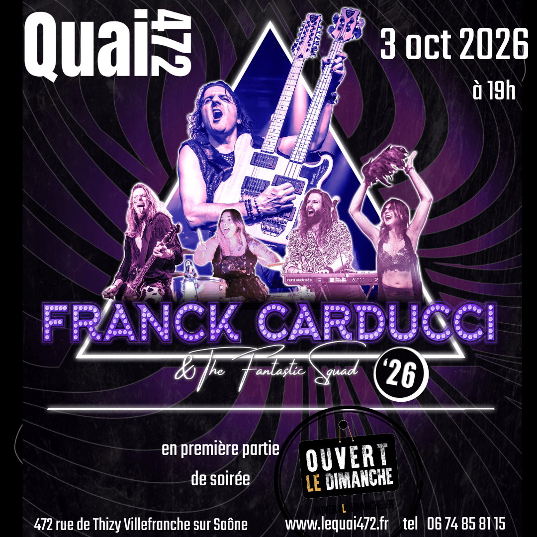 Affiche concert Franck Carducci et Ouvert le dimanche